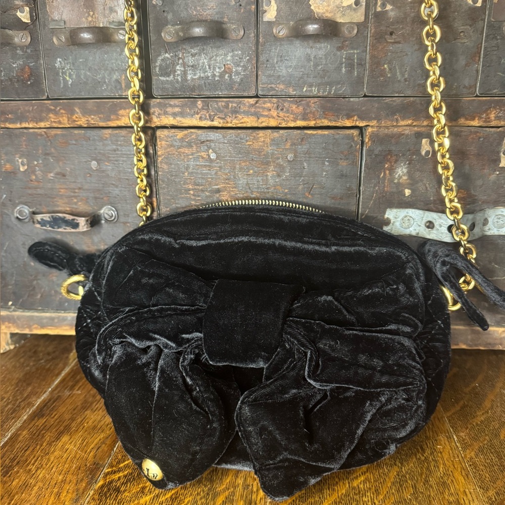 Juicy Couture velvet gold chain purse